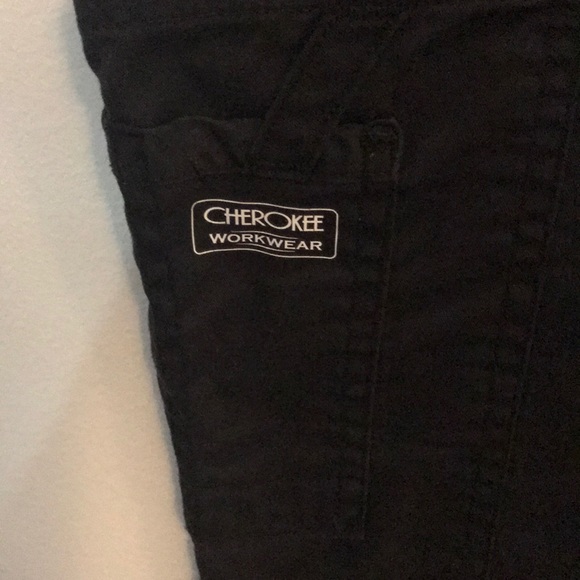 Cherokee workwear petite black scrub pants - Picture 2 of 3